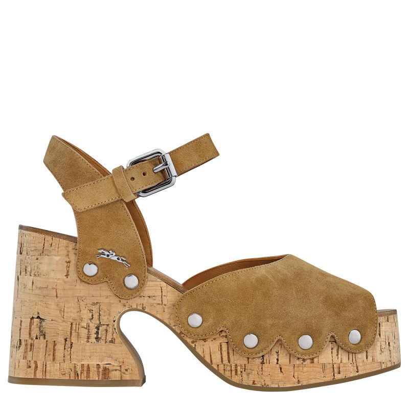Brown Longchamp La Cigale Women Sandals | India-251DSOBAN