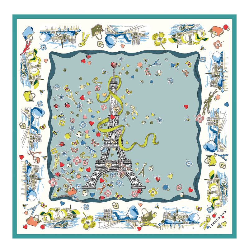 Multicolor Longchamp Equestrian Tower 50 Women Scarf | India-798AIFPDV